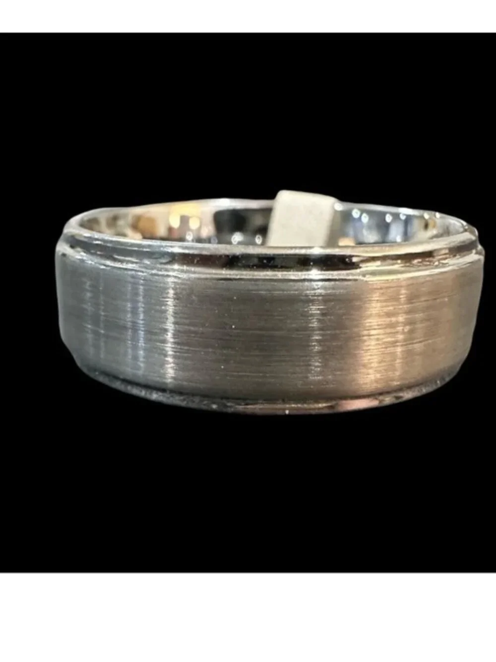 Three Keys Mens Wedding Band Size 10.5 Silver Gray Tones Tungsten